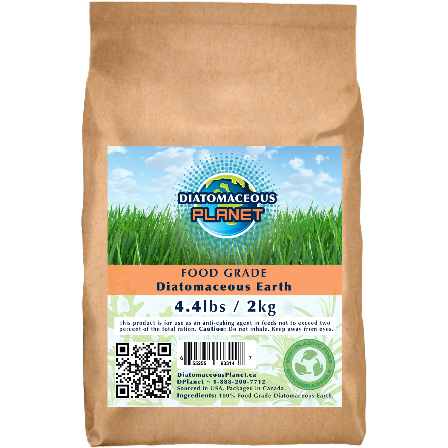 Food Grade Diatomaceous Earth 2kg/4.4 lbs