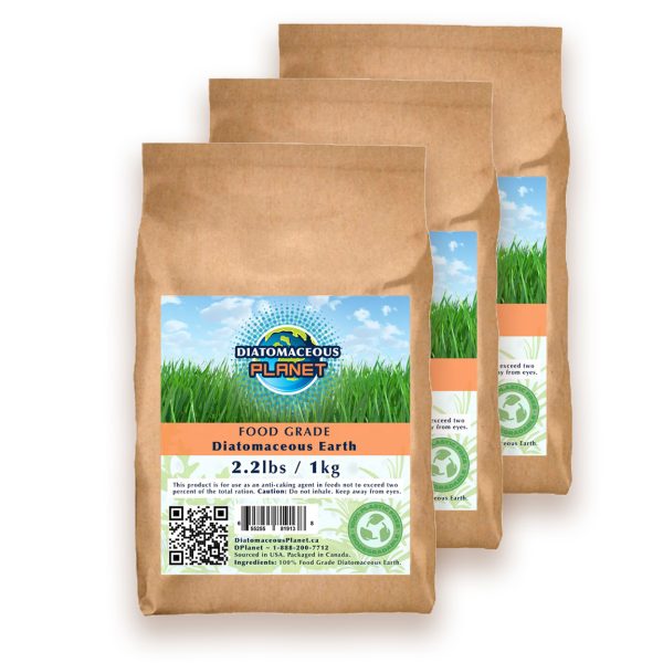 Triple 1kg Food Grade Diatomaceous Earth Deal.